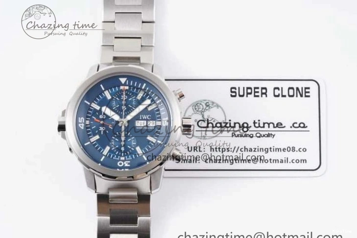 MIROTIME 1218 Aquatimer Chrono SS V6SF 1:1 Best Edition Blue Dial on SS Bracelet A Modern 7032